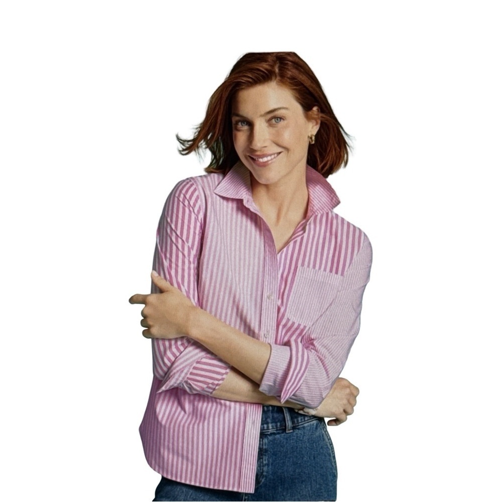 TALBOTS MODERN CLASSIC SHIRT- MIXED STRIPE